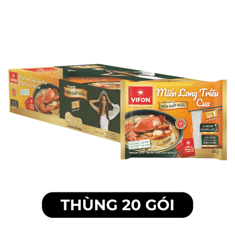 VIFON - Miến Long Triều hương vị Cua, Miến cua Long Triều, Miến cua gói xuất khẩu - 68g/gói - 00504