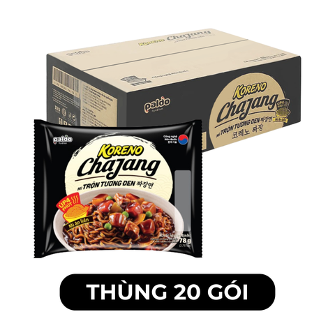 PALDO - Mì trộn Koreno Chajang tương đen, Mì trộn Koreno Úp 4p tương đen Koreno Chachang - 78g/gói - 00389