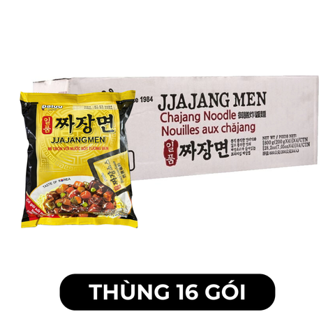 PALDO - Mì trộn xốt tương đen Jjajangmen nhập khẩu (có gói xốt thật), Mì tương đen nhập khẩu Jajangmen - 200g/gói - 00395