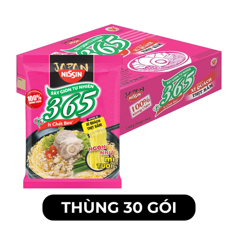 NISSIN - Mì 365 mì không chiên hương vị xí quách thịt bằm Mì không chiên 365/ Mì gói 365/ Mì Healthy 365/Mì ăn liền Ba Sáu Năm - 64g/gói - 00363