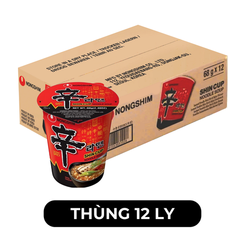 NONGSHIM - Mì ly Nongshim Shin Ramyun Cay, Mì ly Cay Shin Ramyun Nongshim, Mì Shin Ramyun Nongshim ly - 68g/ly - 00438