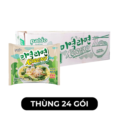 PALDO - Mì Koreno rong biển vị ngao, Mì rong biển vị nghêu Koreno, Mì rong biển Koreno, Mì Hàn Quốc - 102g/gói - 00394