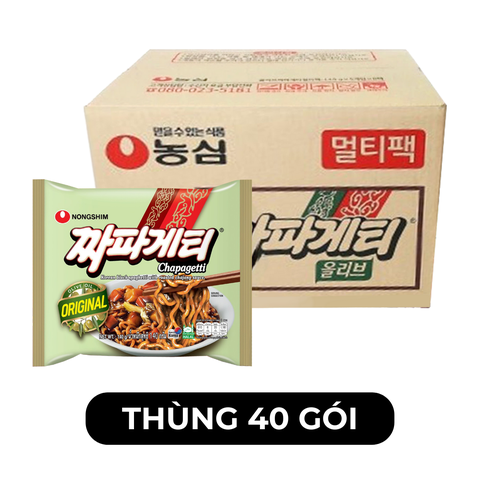 NONGSHIM - Mì trộn tương đen Chapagetti hương vị Không cay, Mì tương đen không cay gói, Mì Hàn Quốc - 140g/gói - 00446