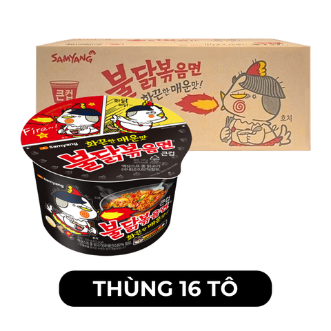 SAMYANG FOOD - Mì tô khô Samyang hương vị Gà cay, Mì tô Gà cay Samyang Hàn Quốc, Mì khô gà cay Samyang - 105g/tô - 00407