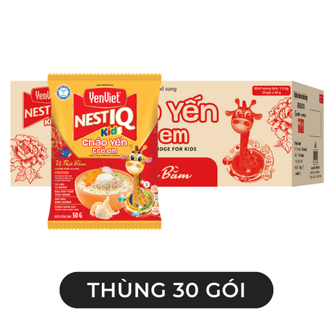 YENVIET - Cháo Yến trẻ em YenViet Nest IQ hương vị Thịt bằm, Cháo yến thịt bằm YenViet Nest IQ - 50g/gói - 00596