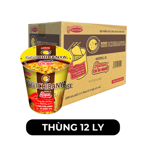 ACECOOK - Mì ly Curry House Coco Ichibanya hương vị Ramen cà ri Nhật, Mì ly Coco Ichibanya ăn liền - 63g/ly - 00705