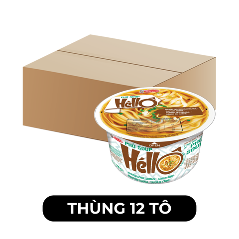 ACECOOK - Phở tô Soup Héllô hương vị Bò, Phở bò tô Soup Hello Acecook ăn liền, Phở bò Acecook ăn liền - 70g/tô - 00707