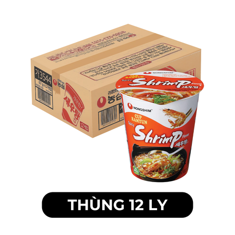 NONGSHIM - Mì ly Nongshim hương vị Tôm cay, Mì ly Tôm cay Nongshim, Mì tôm cay Hàn Quốc Nongshim - 67g/ly - 00765