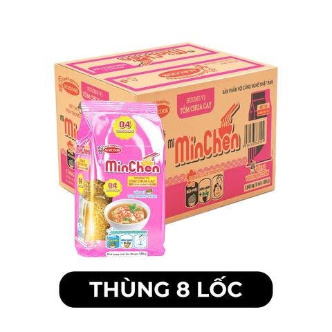 ACECOOK - Mì Minchen hương vị Tôm chua cay, Mì Tôm chua cay Minchen Acecook mì Minchen ăn liền - 130g/lốc - 00771