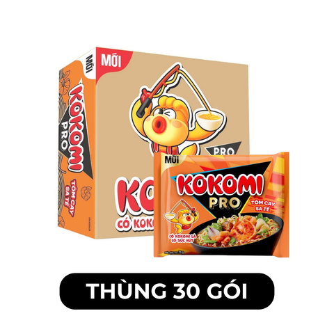 MASAN - Mì Kokomi Pro Tôm cay sa tế, Mì Kokomi Pro hương vị tôm cay sa tế, Mì tôm cay sa tế Kokomi Pro - 75g/gói - 00521