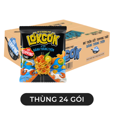 WORLD SPICE - Mì trộn LókCók hương vị Bánh tráng trộn, Mì trộn bánh tráng trộn LokCok ăn liền - 102g/gói - 00755