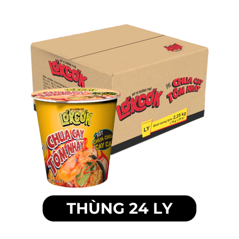 WORLD SPICE - Mì ly LókCók hương vị Chua cay tôm nhảy, Mì ly tôm chua cay LokCok ăn liền, Mì Lokcok ly - 75g/ly - 00773