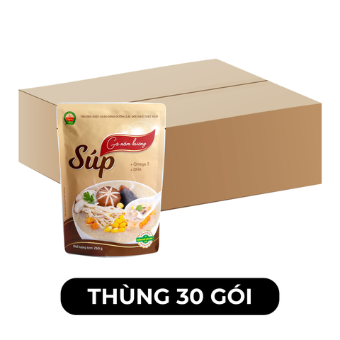 CÂY THỊ - Súp Cây Thị hương vị Gà nấm hương, Súp gà nấm hương Cây Thị, Súp dinh dưỡng Cây Thị ăn liền - 260g/gói -  00789
