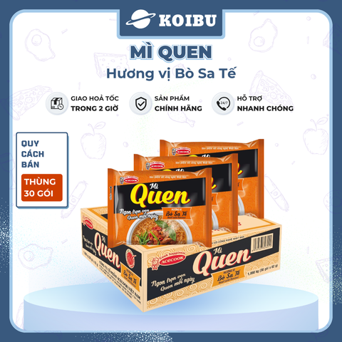 ACECOOK - Mì Quen hương vị Bò sa tế, Mì Quen bò sa tế, Mì Quen bò sate, Acecook Mì Queen Acecook - 82g/gói - 00846