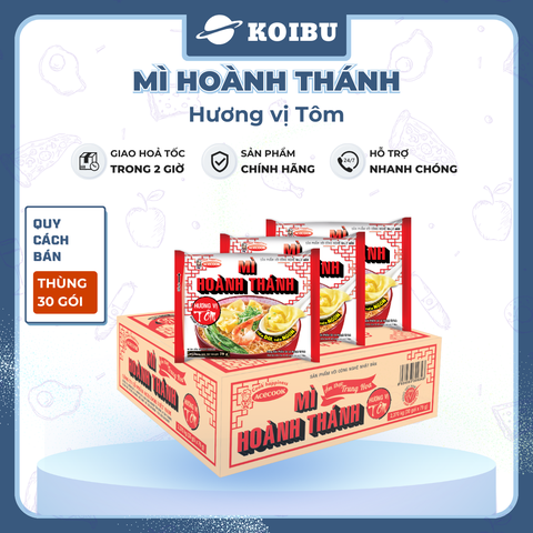 ACECOOK - Mì Hoành Thánh hương vị Tôm, Mì Hoành Thánh tôm ăn liền, Mì vằn thắn tôm Acecook ăn liền - 79g/gói - 00032