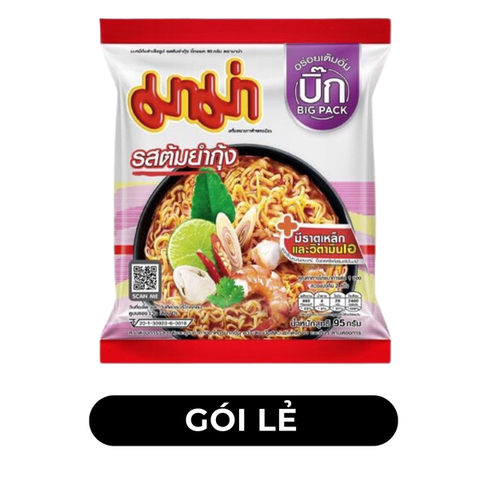 MAMA - Mì MAMA gói lớn 95g vị Tôm TomYum/ MaMa gói lớn vị Tôm Yum/ Mì Thái Lan MaMa gói vị Tom-Yum 95g/ Mì Thailand MaMa 95g vị Tôm-Yum- Mì Ăn Liền Thái Lan gói lớn - Mie Mama lớn 95g/ Mì nước Mama ThaiLand - 95g/gói - 00267