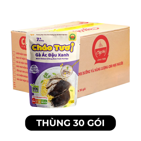 CÂY THỊ - Cháo tươi Cây Thị hương vị Gà ác đậu xanh, Cháo tươi gà ác đậu xanh Cây Thị, Cháo Cây Thị - 240g/gói - 00734
