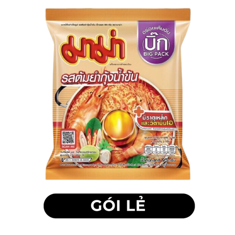 MAMA - Mì MAMA gói lớn 95g vị Tôm sốt kem TomYum/ MaMa gói lớn vị sốt kem Tôm Yum/ Mì Thái Lan MaMa gói vị Tôm sốt kem Tom-Yum 95g/ Mì Thailand MaMa 95g vị sốt kem Tôm-Yum- Mì Ăn Liền Thái Lan gói lớn - Mie Mama lớn - 95g/gói - 00268