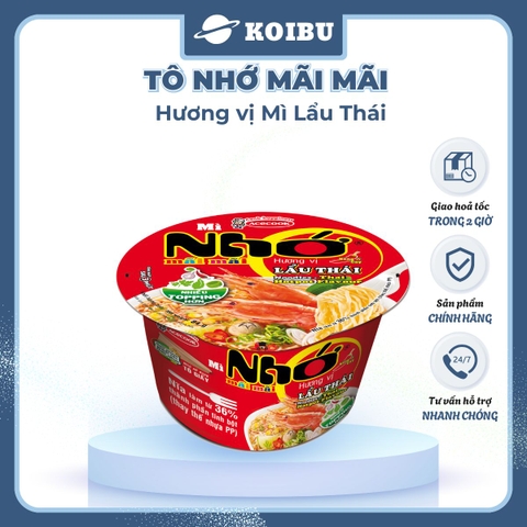 ACECOOK - Mì Nhớ Mãi Mãi hương vị Lẩu thái tôm, Tô Nhớ Mãi Mãi mì lẩu thái tôm, Mì Nhớ ăn liền - 84g/tô - 00024