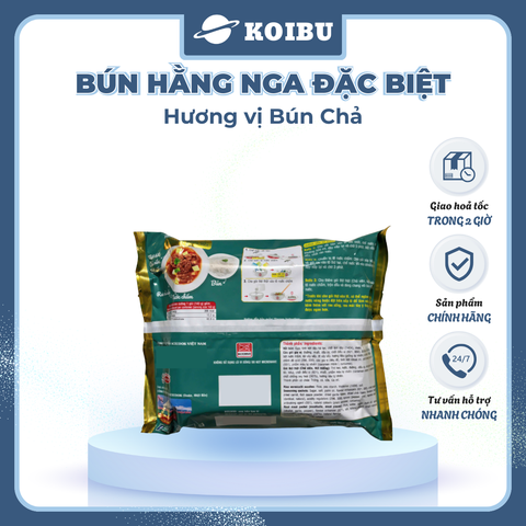 ACECOOK - Bún Hằng Nga đặc biệt hương vị Bún chả (có gói thịt thật), Bún chả Hằng Nga Acecook ăn liền - 73g/gói - 00784