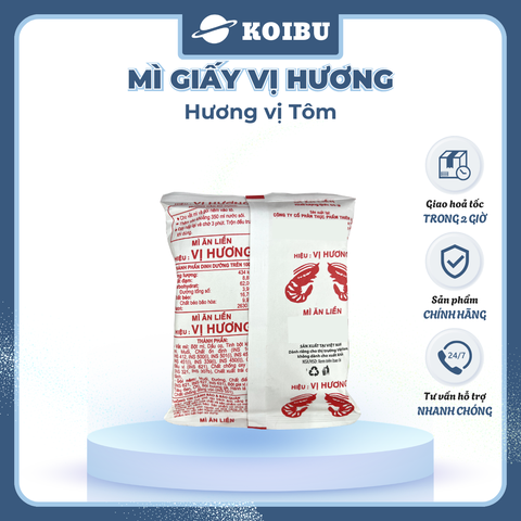 THIEN HUONG FOOD - Mì Vị Hương hương vị Tôm, Mì tôm gói giấy trắng Vị Hương, Mì giấy Vị Hương ăn liền - 60g/gói  - 00863