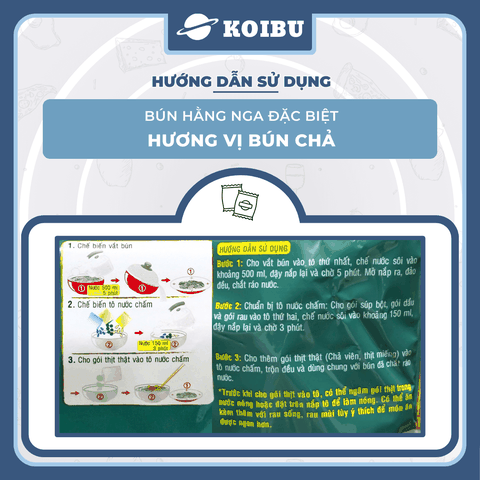 ACECOOK - Bún Hằng Nga đặc biệt hương vị Bún chả (có gói thịt thật), Bún chả Hằng Nga Acecook ăn liền - 73g/gói - 00784