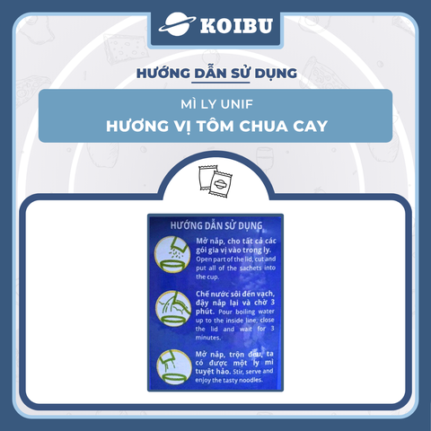 UNI-PRESIDENT - Mì Unif ly hương vị Tôm Chua Cay, Mì ly tôm chua cay, Dzai Dzai ly tôm chua cay - 62g/ly - 00464