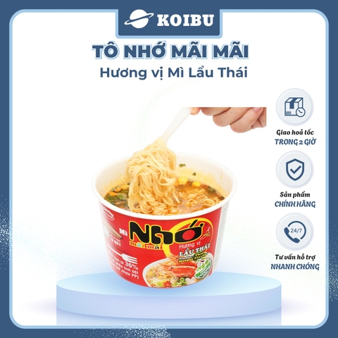 ACECOOK - Mì Nhớ Mãi Mãi hương vị Lẩu thái tôm, Tô Nhớ Mãi Mãi mì lẩu thái tôm, Mì Nhớ ăn liền - 84g/tô - 00024