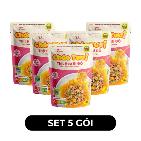 CÂY THỊ - Cháo tươi Cây Thị hương vị Thịt heo bí đỏ, Cháo tươi thịt heo bí đỏ Cây Thị, Cháo Cây Thị - 240g/gói - 00736