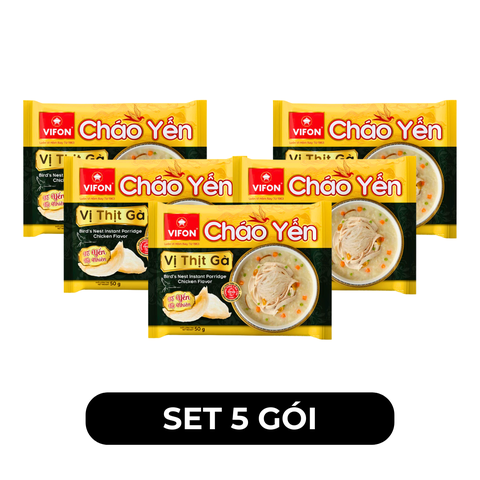 VIFON - Cháo yến Vifon hương vị Thịt gà, cháo yến Vifon thịt gà, Cháo tổ yến thịt gà Vifon - 50g/gói - 00151