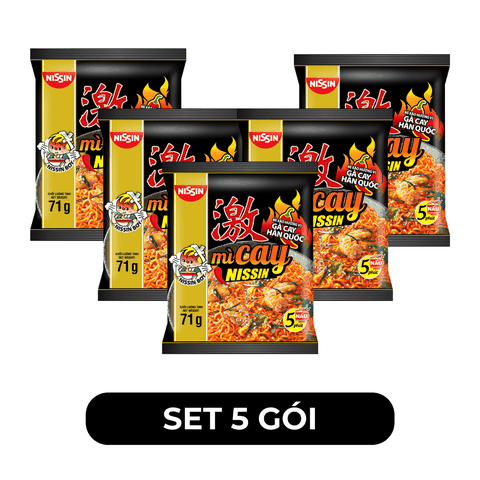 NISSIN - Mì xào cay Nissin Gà cay Hàn Quốc, Mì xào cay Gà cay Hàn Quốc, Mì xào Nissin Gà cay Hàn Quốc - 71g/gói - 00368