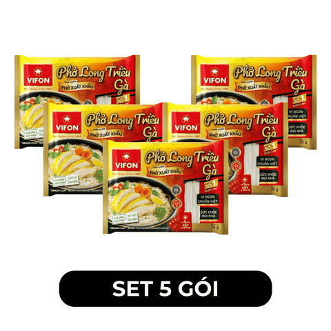VIFON - Phở Long Triều hương vị Gà - Phở gà gói Vifon, Phở xuất khẩu, Phở Long Triều - 75g/gói - 00507