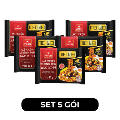 VIFON - Mì trộn Mei Wei hương vị tương đen Bắc Kinh, mì trộn Mei Wei ăn liền, mì trộn MeiWei, mì trộn Vifon - 93g/gói - 00226