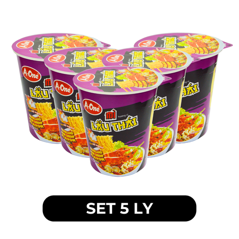 A ONE - Mì ly A-One Lẩu thái, Mì ly A One Lẩu thái, Mì ly Aone Lẩu thái, Mì Aone ly, Mì A-One ly- 65g/ly - 00224