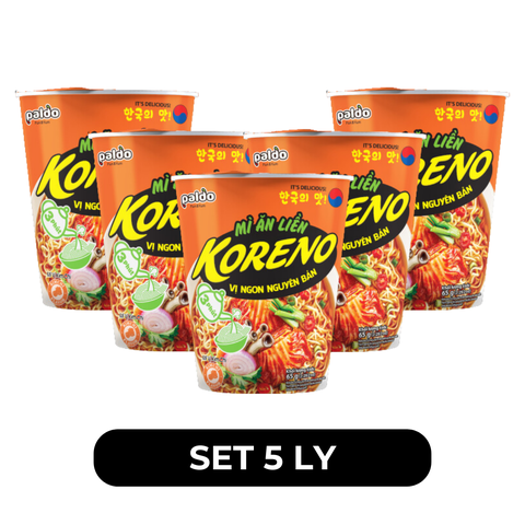 PALDO - Mì ly Koreno vị Kim chi, Mì ly Kim chi Hàn Quốc Koreno, Koreno mì ly Kim chi - 65g/ly - 00187
