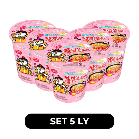 SAMYANG - Mì ly khô gà cay Samyang hương vị Gà Cay Carbonara, Mì ly gà cay Samyang Carbonara Hàn Quốc - 80g/ly - 00412