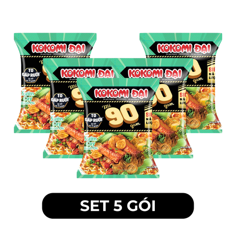 MASAN - Mì Kokomi 90 hương vị Sườn cay hành phi, Mì Kokomi 90 Sườn cay hành phi, Mì Kokom Đạii 90 - 90g/gói - 00121