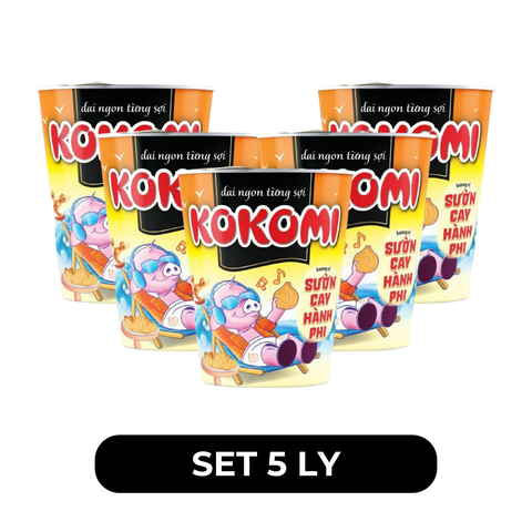 MASAN - Mì ly Kokomi hương vị Sườn Cay Hành Phi - Mì Kokomi ly hương vị Sườn Cay Hành Phi - 65g/ly - 00120
