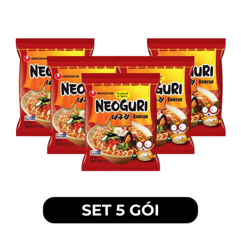 NONGSHIM - Mì Neoguri Hải sản cay, Mì Hải sản cay Neoguri Seafood & Spicy, Mì Neguri Hải sản cay - 120g/gói - 00444