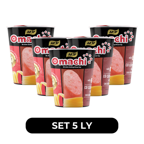 MASAN - Mì ly OMACHI có CÂY THỊT THẬT hương vị Xốt/Sốt Bò Hầm - Mì ly khoai tây ăn liền - 114g/ly - 00111