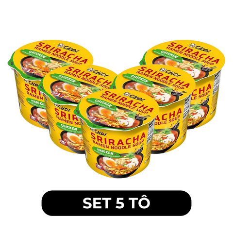 CHOI - Mì tô Choi Sriracha hương vị Gà cay, Mì gà cay Siracha tô, Mì tô Sriracha, Siracha mì gà cay - 110g/tô - 00550