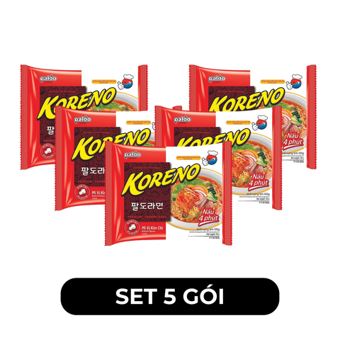 PALDO - Mì Koreno hương vị Kim chi, Mì Koreno kim chi Hàn Quốc, Mì kim chi Koreno Hàn Quốc ăn liền - 100g/gói - 00399