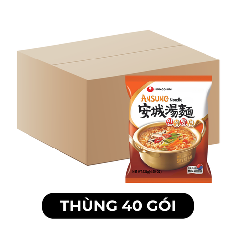 NONGSHIM - Mì Ansungtangmyun hương vị Miso cay, Mì Nongshim Ansungtangmyun ăn liền, Mì miso Hàn Quốc - 125g/gói - 00629