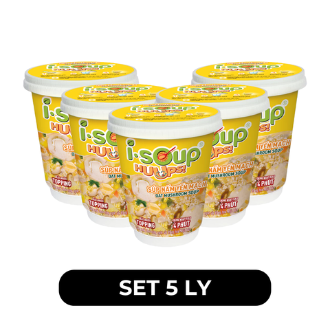 NFC - Súp ly I-Soup Huups! hương vị Nấm yến mạch, Isoup Huups súp ăn liền Isoup Huups ly, Súp I-Soup ly - 24g/ly - 00679