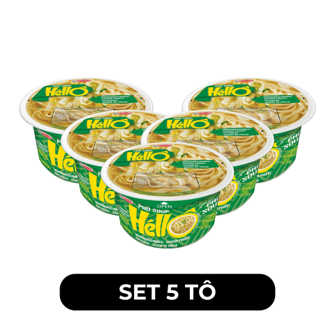 ACECOOK - Phở tô Soup Héllô hương vị Gà, Phở gà tô Soup Hello ăn liền, Phở gà ăn liền, Phở thịt gà tô - 70g/tô - 00708