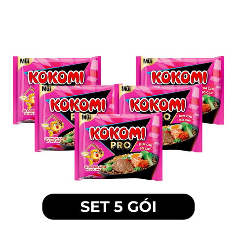 MASAN - Mì Kokomi Pro Kim chi bò cay, Mì Kokomi Pro hương vị Kim chi bò cay, Mì kim chi bò cay Kokomi Pro - 75g/gói - 00520