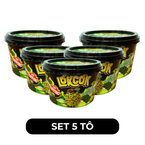 WORLD SPICE - Mì tô trộn LókCók hương vị Bò lá lốt, Mì tô trộn bò lá lốt LokCok, Mì ăn liền LokCok - 102g/tô - 00759