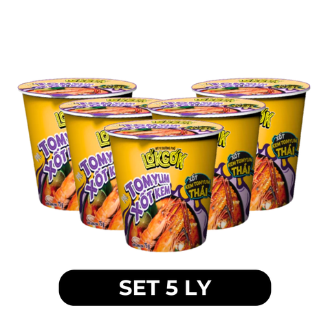 WORLD SPICE - Mì ly LókCók hương vị Tomyum xốt kem, Mì ly xốt kem Tomyum LokCok ăn liền, Mì Lokcok ly - 75g/ly - 00772