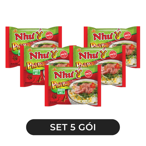 THIEN HUONG FOOD - Phở Như Ý hương vị Bò, Như Ý phở bò Như Ý, Phở bò Thiên Hương Food phở ăn liền - 65g/gói - 00610