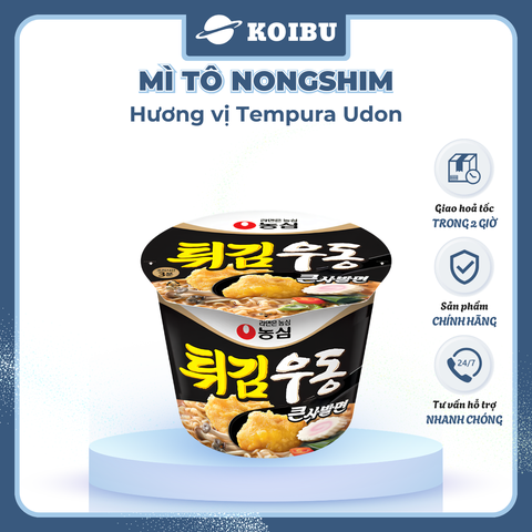 NONGSHIM - Mì tô Nongshim hương vị Tempura Udon, Mì tô Udon Tempura Nongshim, Mì Nongshim Hàn Quốc - 111g/tô - 00549